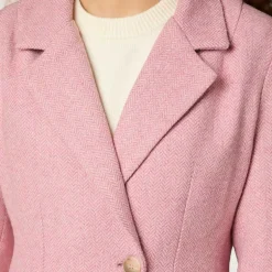 Neo Noir Bowie Herringbone Blazer Light Pink