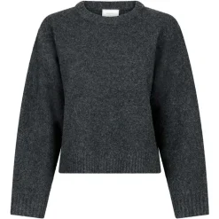 Neo Noir Detri Solid Knit Blouse Antracit