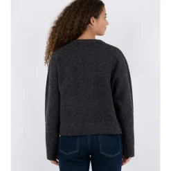 Neo Noir Detri Solid Knit Blouse Antracit