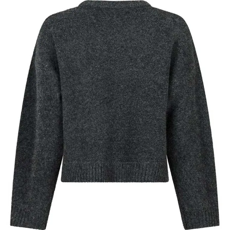 Neo Noir Detri Solid Knit Blouse Antracit