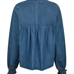 Neo Noir Ililo Denim Blouse Blue