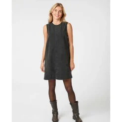 Neo Noir Livo Spencer Denim Dress Black