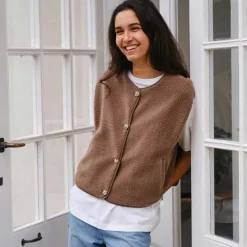 Neo Noir Mariko Teddy Vest Taupe