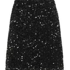 Neo Noir Miva Velvet Sequins Skirt Black