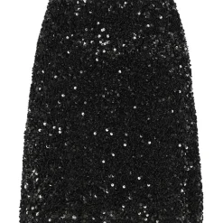 Neo Noir Miva Velvet Sequins Skirt Black
