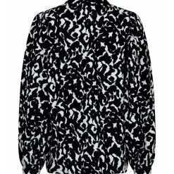 NEO NOIR NANI GRAPHIC BLOUSE SORT