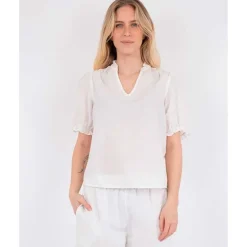 Neo Noir Odesa Linen Blouse Hvid