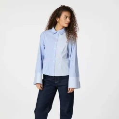 Neo Noir Rosa Mix Stripe Shirt Light Blue