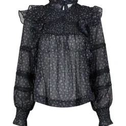 Neo Noir Sarna Mini Rose Blouse Black
