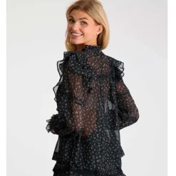 Neo Noir Sarna Mini Rose Blouse Black