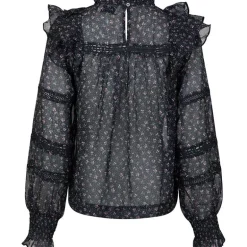 Neo Noir Sarna Mini Rose Blouse Black