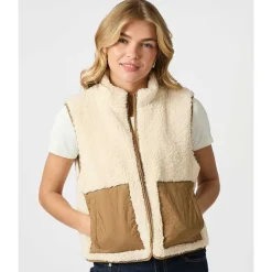 Neo Noir Scout Teddy Waistcoat Off White