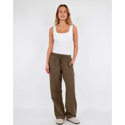 Neo Noir Sonar Linen Pants Army