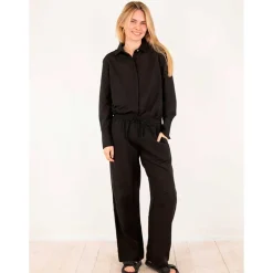 Neo Noir Sonar Linen Pants Sort