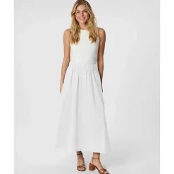 Neo Noir Yara Poplin Skirt White