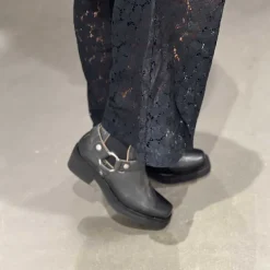 Pavement Dusty Buckle Two-Tone Boots Black Matte