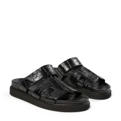 Pavement Maru Croco Sandals Black Croco