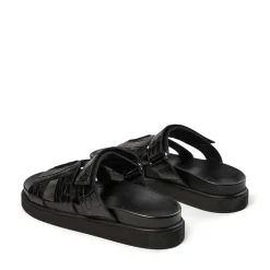 Pavement Maru Croco Sandals Black Croco