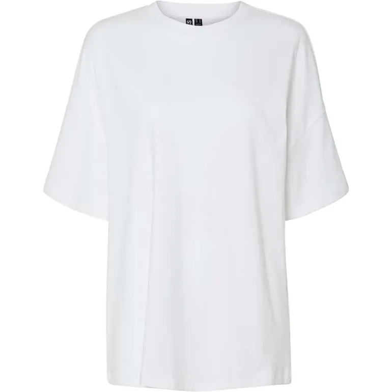 Pieces PCAuna SS Oversize Tee D2D Bright White
