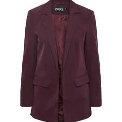 Pieces PCBozzy LS Loose Blazer Noos Grape Wine