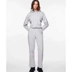 Pieces PCChilli HW Wide Sweat Pants Noos Light Grey Melange