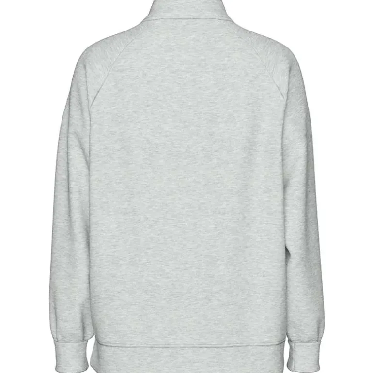 Pieces PCChilli LS Half Zip Sweat Noos Light Grey Melange