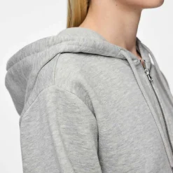 Pieces PCChilli LS Zip Hoodie Noos Light Grey Melange