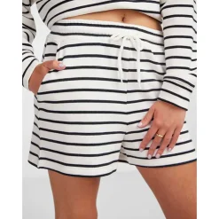 Pieces PCChilli Summer Shorts Stripe Noos Cloud Dancer