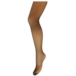 PIECES PCCLAIRE FISHNET GLITTER TIGHTS D2D SORT