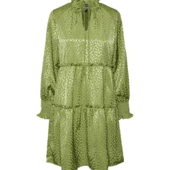 PIECES PCDIANA LS SHORT DRESS D2D GRØN
