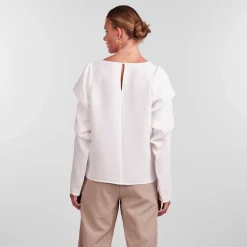 PIECES PCDORITA LS TOP D2D OFF WHITE