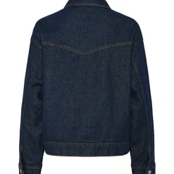 Pieces PCElma Denim Jacket Noos Dark Blue Denim