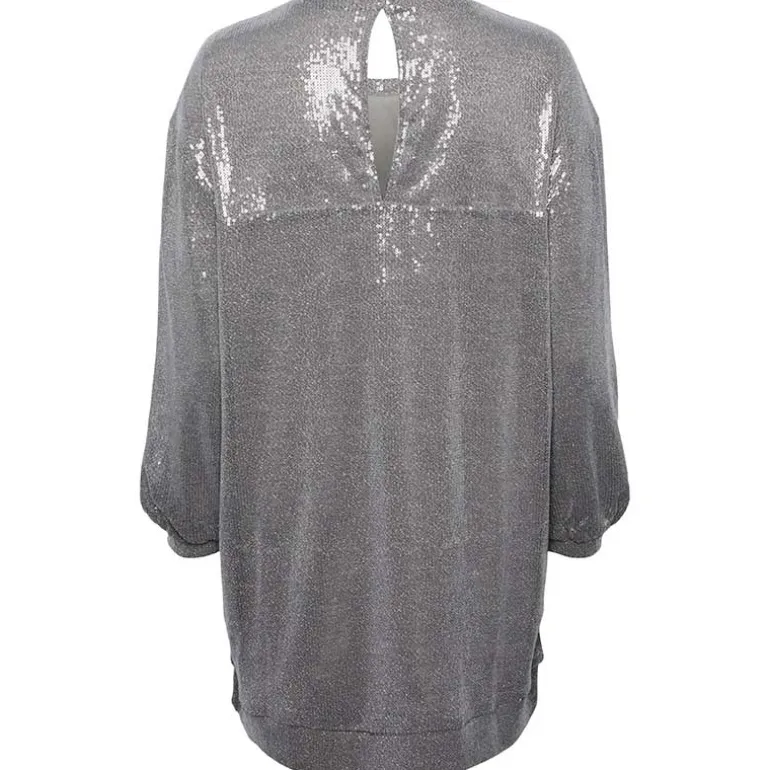 PIECES PCFAWN LS DRESS GRÅ