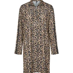 Pieces PCGrace LS Half Zip Short Dress Black/Leo