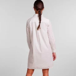PIECES PCJAYLA LS SHIRT DRESS NOOS BC HVID