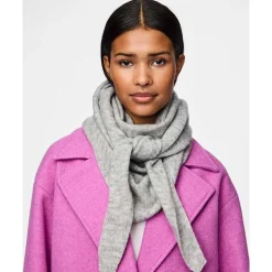 Pieces PCJuliana Triangle Scarf Light Grey Melange