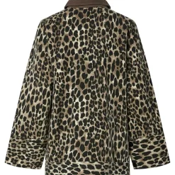 Pieces PCJunia LS Loose Denim Jacket Nomad Leo