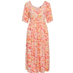 PIECES PCKALANI 2/4 MIDI DRESS BC PEACH