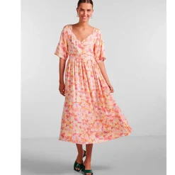 PIECES PCKALANI 2/4 MIDI DRESS BC PEACH