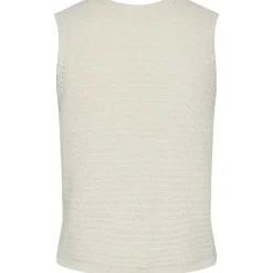 Pieces PCKoe SL Reversible Knit Top Off White