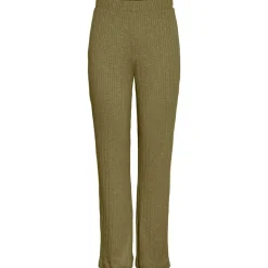 PIECES PCLENA HW STRAIGHT PANTS GRØN