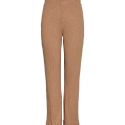 PIECES PCLENA HW STRAIGHT PANTS SAND