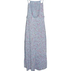 PIECES PCLUNA STRAP MIDI DRESS LYSEBLÅ