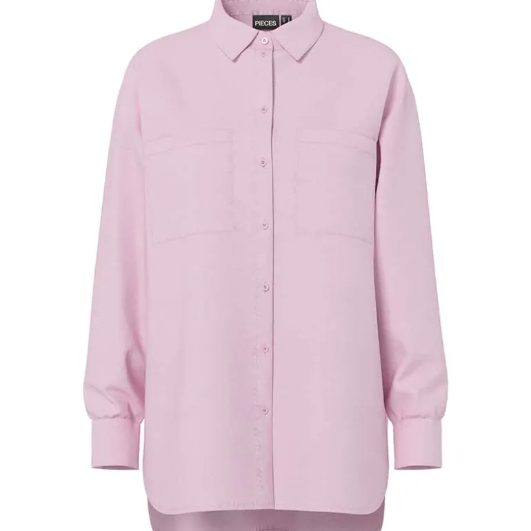 Pieces PCMelia LS Loose Shirt Noos Roseate Spoonbill