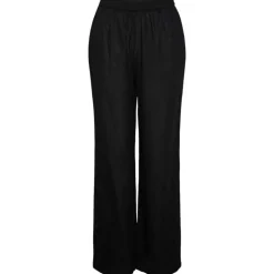 Pieces PCMilano HW Wide Pant D2D PB Sort
