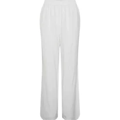 Pieces PCMilano HW Wide Pant D2D PB Hvid