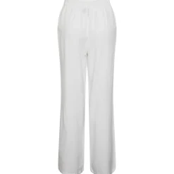 Pieces PCMilano HW Wide Pant D2D PB Hvid