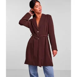 PIECES PCNATASJA LS LONG BLAZER BRUN