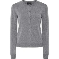 Pieces PCNora LS O-neck Knit Cardigan Noos Medium Grey Melange