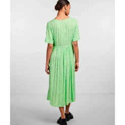 PIECES PCNYA SS MIDI DRESS BF BC LYSEGRØN